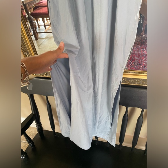 ATHLETA - HAYES Pleated Maxi Dress Light Blue Size S Athleisure Sporty - Picture 8 of 8